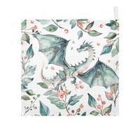 Lyeorm Watercolor Dragon Baby Washcloths, Soft and Absorbent Wash Cloths, Baby Bath Towel, Face Towel for Newborns, Infants, 3 Pack, 12x12 inches