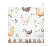 Lyeorm Watercolor Farm Animals Baby Washcloths, Soft and Absorbent Wash Cloths, Baby Bath Towel, Face Towel for Newborns, Infants, 3 Pack, 12x12 inches
