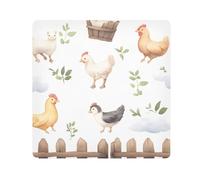 Lyeorm Watercolor Farm Animals Self-Adhesive Magic Cloth Makeup Bag Portable Cosmetic Bag Protective Wrap for Laptop Camera Lens, 21.7 X 21.7 Inch