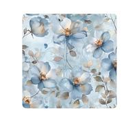 Lyeorm Watercolor Flowers Self-Adhesive Magic Cloth Makeup Bag Portable Cosmetic Bag Protective Wrap for Laptop Camera Lens, 13.8 X 13.8 Inch