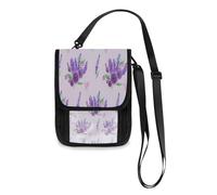 Lyeorm Watercolor Flowers Travel Neck Wallet RFID Blocking Travel Document Organizer Pouch Lightweight Passport Holder Wallet for Men and Women