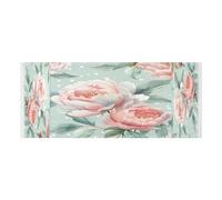 Lyeorm Watercolor Peonies Washer and Dryer Covers for the Top, Fridge Dust Cover, Waterproof Washing Machine Cover with Storage Pocket for Kitchen Laundry Home