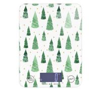 Lyeorm Watercolor Pine Trees Food Scale Digital Kitchen Scale Weight Grams and Ounces for Cooking Baking with 4 Units & LCD Display