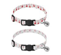 Lyeorm Watercolor Snowmen Watercolor Snowmen Dog Collar 2 Pack Pet Cat Collar with Bells & Adjustable Buckle for Small Dogs Cats