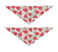 Lyeorm Watermelon Dog Bandanas 2PCS Washable Kerchief Scarf Reversible Triangle Bibs for Small Medium Large Dogs & Pet