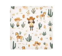 Lyeorm Western Cowboy Self-Adhesive Magic Cloth Makeup Bag Portable Cosmetic Bag Protective Wrap for Laptop Camera Lens, 21.7 X 21.7 Inch