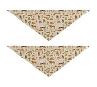 Lyeorm Western Cowboys Dog Bandanas 2PCS Washable Kerchief Scarf Reversible Triangle Bibs for Small Medium Large Dogs & Pet