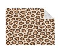 Lyeorm Wild Leopard Pattern Double Layer Baby Blanket Soft Breathable Plush Throw Blanket with Dotted Backing for Boys Girls Infant Toddler, 31 x 41 Inch