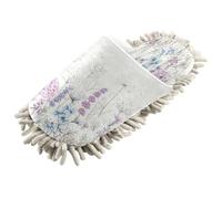 Lyeorm Wildflowers Blooms Microfiber Cleaning Slippers Washable Floor Mop Slippers Men and Women House Dusting Slippers - M
