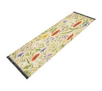 Lyeorm Wildflowers Pattern Runner Rug 24" x 72" Washable Area Rugs Non Slip Floor Carpet with Rubber Backing for Hallway Entryway Kitchen Bedroom