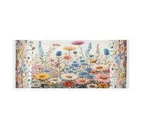 Lyeorm Wildflowers Washer and Dryer Covers for the Top, Fridge Dust Cover, Waterproof Washing Machine Cover with Storage Pocket for Kitchen Laundry Home