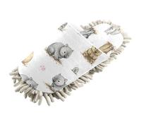 Lyeorm Wombat Watercolor Pattern Microfiber Cleaning Slippers Washable Floor Mop Slippers Men and Women House Dusting Slippers - L