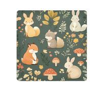 Lyeorm Woodland Animal Self-Adhesive Magic Cloth Makeup Bag Portable Cosmetic Bag Protective Wrap for Laptop Camera Lens, 21.7 X 21.7 Inch