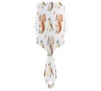 Lyeorm Woodland Creatures Pattern Hair Brush Wet Dry Detangling Brush for Women Men Soft Bristles for Straight Curly Thick Hair