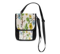 Lyeorm Yellow Flowers Travel Neck Wallet RFID Blocking Travel Document Organizer Pouch Lightweight Passport Holder Wallet for Men and Women