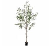 LYERSE Faux Olive Tree 7ft, Tall Fake Olive Tree with Large Olive Branches and Fruits, Artificial Olive Tree Indoor for Modern Home Office House Living Room Decor