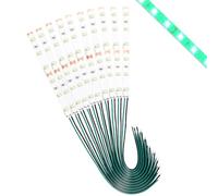 Lyeteung 10 PCS 100mm 12V - 18V Pre Wired Strip, 2835 SMD LED Model Railway LED Lighting, Green