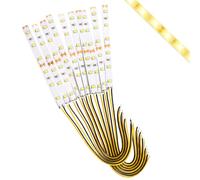 Lyeteung 10 PCS 100mm 12V - 18V Pre Wired Strip, 2835 SMD LED Model Railway LED Lighting, Yellow