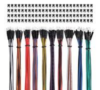 Lyeteung 100 PCS 3mm 12V Prewired LED Diodes Light, 10 Color, 20cm Prewired LED Light Emitting Diode + 100 PCS 3mm Plastic Holder