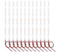 Lyeteung 12 PCS 200mm 12V - 18V Pre Wired Strip, 2835 SMD LED Model Railway LED Lighting, Red