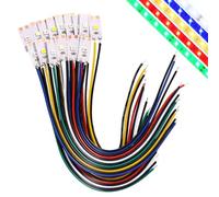 Lyeteung 15 PCS 17mm 12V - 18V Pre Wired Strip, 2835 SMD LED Model Railway LED Lighting, White/Red/Yellow/Blue/Green