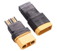 Lyeteung 2 PCS Compatible with Traxxas to XT90 Adapter, XT90 Male/Female to Compatible with TRX Male/Female Plug Connector, for RC LiPo Battery