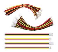 Lyeteung 20 Pairs Mini Micro JST-XH 2.54 Plug Connector, JST 3 Pin Micro Electrical Male and Female Connector Plug Wire Cable, with 150mm 22AWG Wire