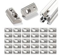 Lyeteung 30 PCS 20 Series M4 T Spring Nuts, Roll-in Spring T Nut, Half Round Roll in Spring T Slot Nut, for 6mm Slot 2020 2040 2060 2080 Aluminum Extrusion Profile