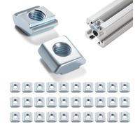 Lyeteung 30 PCS 20 Series M5 T Slot Nut, T-Track Sliding Nuts, T-Slot Hammer Head Nut, for 6 mm Slot 2020 2040 2060 Aluminum Extrusion Profile
