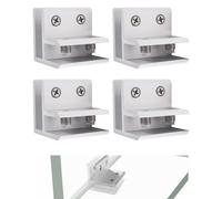 Lyeteung 4 PCS 11.5mm Glass Clamps, Aluminium Alloy Glass Support Bracket, Adjustable Glass Clamp Holders, Glass Connector, Glass Combination Fixing Bracket, for 7-10 mm Glass Thickness, 90 Degrees