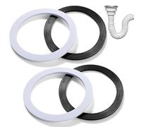 Lyeteung 4 PCS 110mm Sink O Ring Seal Washer, Basin Plug Sealing Washer, Replacement Sink Drain Accessories Seal Ring, for 110mm Sink Waste