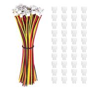 Lyeteung 40 Sets Mini Micro JST 1.5 ZH 3 Pin Connector Plug Male with 150mm 26AWG Cable & Female Connector