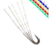 Lyeteung 5 PCS 200mm 12V - 18V Pre Wired Strip, 2835 SMD LED Model Railway LED Lighting, White/Red/Yellow/Blue/Green