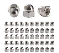 Lyeteung 50 PCS M3 Stainless Steel Cap Nuts, Domed Head Top Hex Nuts, Acorn Decorative Hex Cap Nuts, for Screws, Bolts