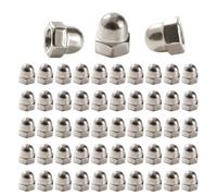 Lyeteung 50 PCS M4 Stainless Steel Cap Nuts, Domed Head Top Hex Nuts, Acorn Decorative Hex Cap Nuts, for Screws, Bolts