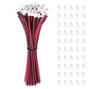 Lyeteung 50 Sets Mini Micro JST 1.5 ZH 2 Pin Connector Plug Male with 150mm 26AWG Cable & Female Connector (Black Red)