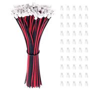 Lyeteung 50 Sets Mini Micro JST 1.5 ZH 2 Pin Connector Plug Male with 150mm 26AWG Cable & Female Connector (Red Black)