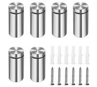 Lyeteung 6 PCS 19×40 mm Standoff Fixings, Stainless Steel Advertising Screw, Sign Standoff Screws, Advertising Nails with Screw and Expansion Tube, for Picture Frames Sign Displays Hanging