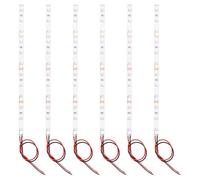 Lyeteung 6 PCS 200mm 12V - 18V Pre Wired Strip, 2835 SMD LED Model Railway LED Lighting, Red