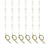 Lyeteung 6 PCS 200mm 12V - 18V Pre Wired Strip, 2835 SMD LED Model Railway LED Lighting, Yellow