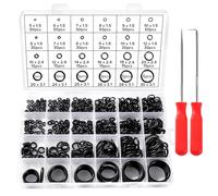 Lyeteung 600 PCS 24 Sizes O-Ring Gasket Kit, Nitrile Rubber O Ring Assortment Kit with Pick and Hook, for Plumbing Washer Seal & Auto Quick Repai, Black
