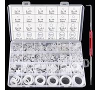 Lyeteung 600 PCS 24 Sizes O-Ring Gasket Kit, Silicone O Ring Assortment Kit with Double Headed Pick and Hook, for Plumbing Washer Seal & Auto Quick Repai, White