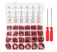 Lyeteung 600 PCS 24 Sizes O-Ring Gasket Kit, Silicone O Ring Assortment Kit with Pick and Hook, for Plumbing Washer Seal & Auto Quick Repai, Red