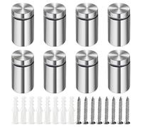 Lyeteung 8 PCS 19×30 mm Standoff Fixings, Stainless Steel Advertising Screw, Sign Standoff Screws, Advertising Nails with Screw and Expansion Tube, for Picture Frames Sign Displays Hanging