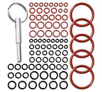 Lyeteung 86 PCS Coffee Machine Seal O-Ring Kit, Brew Group Silicone O-Rings, with Oval Head Wrench, Compatible with Philips Saeco Spidem Gaggia