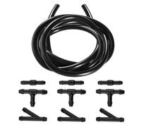Lyeteung Universal Car Windshield Washer Hose Kit, 1m Washer Pipe and 9 PCS Hose Connector, Universal Windscreen Hose with Hose Connector, Connect Car Water Pump and Nozzles Car Accessories