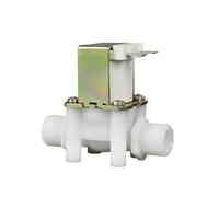 LYEUXHJPX DN10 DN15 Plastic Solenoid Valve External Thread High Temperature Resistance DC12V DC24V(DN10,DC24V_NORMALLY CLOSED)