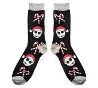 LYF STILE Christmas Novelty Jack Skellington Nightmare Before Christmas Cotton Blend Black Socks Xmas Gift Mens Womans UK Size 5-11 - 1 Pair
