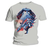 LYF STILE Monster Hunter Malfestio Capcom Licensed Graphic Grey T-Shirt Merchandise Large