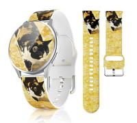 Lyfatz Cute Watch Band Compatible with Garmin Venu 4 45mm, 22MM Soft Silicone Hibiscus Strap for Garmin Venu 3/Venu 2/Forerunner 570 47mm/970/965/955/265/255 Smartwatch for Women Men